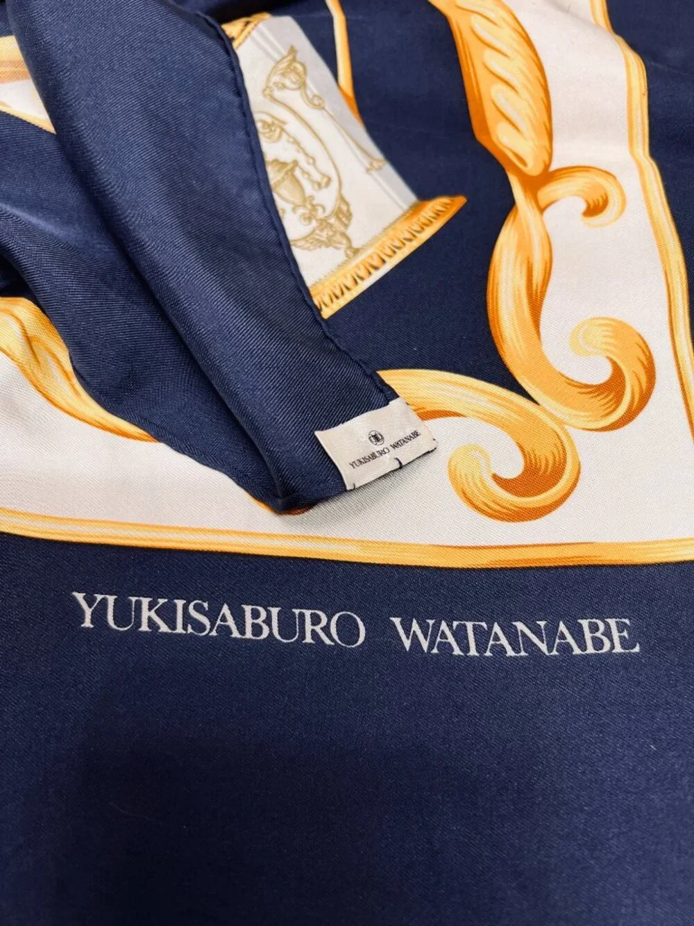 Charming YUKISABURO WATANABE  Scarf  Silk 34.5